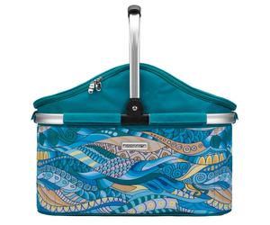 Kühlkorb Isolier Einkaufskorb OCEAN mit Reissverschluss - Isotasche mit Henkel - Ocean Blau