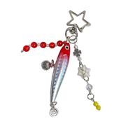 Künstlicher Fisch-Anhänger mit natürlichem Schwanzbewegungseffekt, kreativer Schlüsselanhänger für Aktivitäten im Freien, フリーサイズ