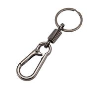 Kueohse Robuster Karabiner Schlüssel Anhänger Schlüssel Ring Polierter Schlüssel Anhänger Schlüssel Anhänger Business Taillen Schlüssel Anhänger, Schwarz