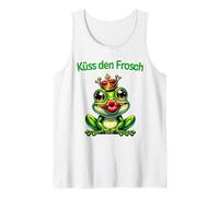 Küss den Frosch | Frosch mit Krone Karneval Froschkönig Tank Top