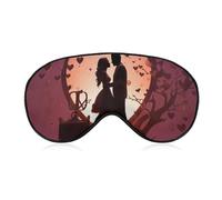 Küssende Silhouette Augenmaske, seitliche Schlafmaske, leichte Augenbinde, Schlafmaske, Nasenpolster und Gummiband für Kinder, Frauen und Männer