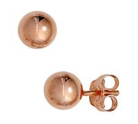 Ohrstecker Kugel 925 Sterling Silber rotgold vergoldet Ohrringe Kugelohrstecker