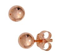 Ohrstecker Kugel 925 Sterling Silber rotgold vergoldet Ohrringe Kugelohrstecker