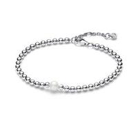 Kugelarmband aus Sterlingsilber mit Perle, Timeless