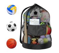 Kugelbeutel Mesh - 101 x 76 cm Jumbo -Größenhalter, leichter tragbarer Sack, multifunktionaler Gerätespeicher mit einfachem Tragegriff | Ausrüstungsorganisator für Beach, Picknick, Spielplatz, Fußball