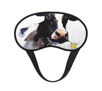 Kuh mit einem Gänseblümchen,Vollständige Augenabdeckungen, lichtundurchlässige Schlafmasken, Verdunkelungs-Augenschützer