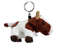 Kuh Schlüsselanhänger Kuscheltier Plüsch Anhänger braun weiß VIOLA