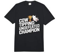 Kuh Tipping Unbesiegter Champion Lustiger ländlicher Prankster Comfort Colors Adult Heavyweight T-Shirt