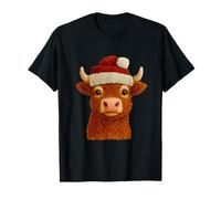 Kuh Weihnachten Hässliche Strickmütze Nikolausmütze T-Shirt