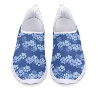 Kuiaobaty Blue Dog Paw Design Trainer Damen Leichte Slip-On Schuhe Comfort Sneakers Atmungsaktiver Mesh-Laufschuh