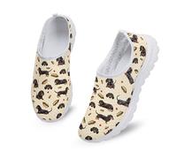 Kuiaobaty Damen-Sneaker, bequem, Sport, Laufschuhe, atmungsaktives Netzgewebe, Freizeit-Loafer, Sommerclogs, Dackel Hund, 39.5 EU