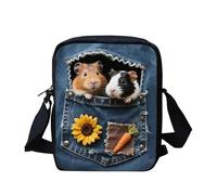 Kuiaobaty Damen-Umhängetasche, Kameratasche, Handy-Tasche mit verstellbarem breitem Riemen, ethnisch, Hunde, Kaninchen-Druck, Schultertasche mit Doppelschicht, Meerschweinchen mit Tasche