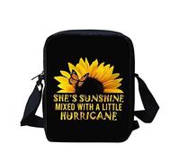 Kuiaobaty Damen-Umhängetasche, Mini-Umhängetasche, Handy-Umhängetasche, kleine Umhängetasche für Damen, Sonnenblumen-Zitat