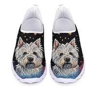 Kuiaobaty Damen-Wanderschuhe, Schlupfschuhe, Totenkopf, Schmetterling, Katzen-Druck, Mädchen, Sneaker, bequem, leicht, Sneaker, Netz-Arbeitsschuhe, 39.5 EU