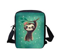 Kuiaobaty Frauen Crossbody Bag Kleine Messenger Bag für Mädchen Teenager Handytasche Frauen mit Gurt Umhängetasche, Faultier Grün