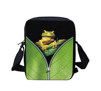 Kuiaobaty Frauen Crossbody Tasche Kleine Messenger Bag für Mädchen Teenager Handytasche Frauen mit Gurt Umhängetasche, Grüner Frosch