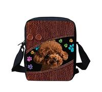 Kuiaobaty Kleine Crossbody-Tasche für Jungen und Mädchen, kleine Schulter-Handtasche für Frauen, Crossbody-Telefon, lässige Kuriertasche, Pudel