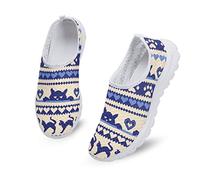 Kuiaobaty Lässige Mesh-Turnschuhe für Damen, modische Sneaker, bequeme Laufschuhe, atmungsaktiv, Walking-Tennisschuh, Slip-On-Schuh, Kawaii Katzenmuster, 39.5 EU