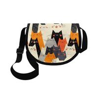 Kuiaobaty Lässige Umhängetasche für Damen, Motiv: Hunde, Mini-Kuriertasche, Halbmond-Tasche mit verstellbarem Schultergurt, Aquarell-Katze
