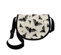 Kuiaobaty Monet Art Umhängetasche für Damen, kleine Hobos-Schultertaschen, Kolibri-Blumen, Halbmond-Tasche, Tote Handtaschen, Gothic Bats Moon