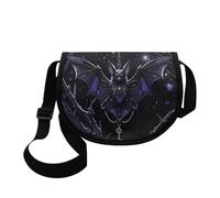 Kuiaobaty Süße Pandas Crossbody Bag Umhängetasche für Frauen Neuheit Katzen Druck Mädchen Mini Messenger Bag Crossover Satteltasche, Fledermaus Gothic, Small