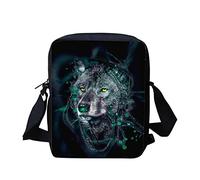 Kuiaobaty Umhängetasche für Damen, kleine Kuriertasche für Mädchen, Teenager, Handytasche, Damen, mit Riemen, Schultertasche, Wolfsdruck