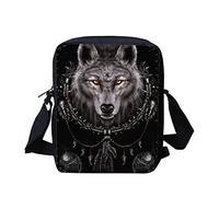 Kuiaobaty Umhängetasche für Damen, kleine Kuriertasche für Mädchen, Teenager, Handytasche, Damen, mit Riemen, Schultertasche, coole Wolf, Small