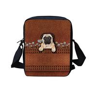 Kuiaobaty Umhängetasche für Damen, kleine Kuriertasche für Mädchen, Teenager, Handytasche, Damen, mit Riemen, Schultertasche, Mops