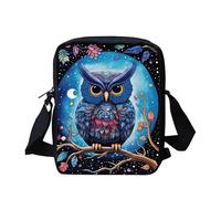 Kuiaobaty Umhängetasche für Damen, kleine Kuriertasche für Mädchen, Teenager, Handytasche, Damen, mit Riemen, Schultertasche, Moon Night Owl