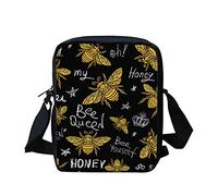 Kuiaobaty Umhängetasche für Damen, Umhängetasche, Handytasche, Jungen, Mädchen, kleine Kuriertasche, kleine Umhängetasche für Jugendliche, Bienenkönigen-Druck