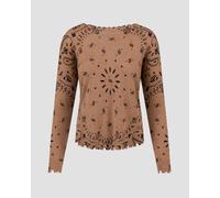 Kujten Mela Bandana Kaschmirpullover In Braun F2500-2131 Braun M;L