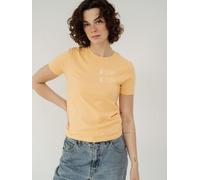 Kultgut Artdesign - Biofair- Flauschiges Femin Shirt / Bisou Bisou gelb M