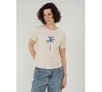 Kultgut Artdesign - Biofair- Flauschiges Femin Shirt /Palms natur XXL