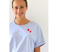 Kultgut Artdesign Biofair - Oversize Shirt/ Little Strawberrys flieder XL