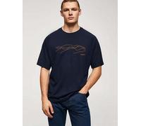 Kultgut Artdesign - Biofair Shirt / Bergwelt dunkelblau M