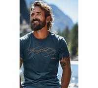 Kultgut Artdesign - Biofair Shirt / Bergwelt saphirblue S