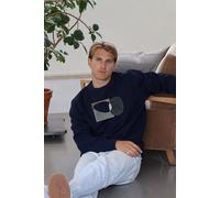 Kultgut PRE-Order Sweatpullover - Artdesign - Biofair, Geometric Navy - Größe L