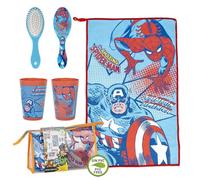 Kulturbeutel Avengers - Blau - 23 x 15 x 8 cm - große Kapazität - Reißverschluss - Originalprodukt, entworfen in Spanien, blau, Reise-Kulturbeutel mit großem Fassungsvermögen