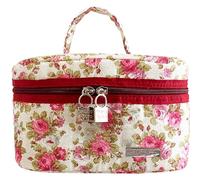 Kulturbeutel Blumen Polster 20 x 12 x 14 cm, bunt, Kulturbeutel - Make-up - Reise - Federmäppchen