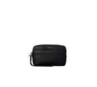 Kulturbeutel CALVIN KLEIN "RAISED POUCH W/ HANDLE", Gr. B/H/T: 19cm x 12cm x 5cm, schwarz, Lederimitat, Taschen Kulturbeutel, Unisex Minibag, Hygienebeutel mit praktischer Handschlaufe (58159218-0) sc