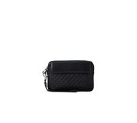Kulturbeutel CALVIN KLEIN "REFINED EMBLEM MIX POUCH W/ HAND", Gr. B/H/T: 20cm x 13cm x 3cm, schwarz, Leder, Taschen Kulturbeutel, Unisex MiniBag, Hygienebeutel mit stylischer CK-Logoprägung (23308330-