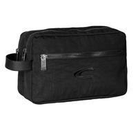 Kulturbeutel CAMEL ACTIVE "Journey", Damen, Gr. B/H/T: 27cm x 17,5cm x 11cm, schwarz, Nylon, aufgeraut, bestickt, clean, unifarben, Taschen Kulturbeutel, aus leichtem robusten Nylon, funktional perfek
