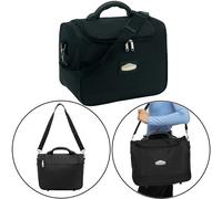 Kulturbeutel Damen und Herren, 11L Kosmetiktasche aus 600D Polyester, Gurt verstellbar, schwarz, Schminktasche oder Kameratasche ca. 35 x 22 x 28 cm