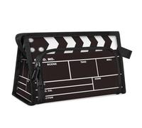 Kulturbeutel für Damen, Herren, Mädchen, Jungen, Film, multifunktional, Make-up-Tasche, Kosmetik-Organizer, Duschtasche, Schwarz, farbe, M, Taschen-Organizer