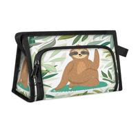 Kulturbeutel für Damen, Herren, Mädchen, Jungen, niedliches Faultier, multifunktional, Make-up-Tasche, Kosmetik-Organizer, Duschtasche mit Dschungel-Motiv, farbe, M, Taschen-Organizer