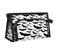 Kulturbeutel für Halloween, Fledermäuse, für Damen, Herren, Mädchen, Jungen, schwarze Fledermäuse, multifunktionale Make-up-Tasche, Kosmetik-Organizer, Duschtasche, farbe, M, Taschen-Organizer
