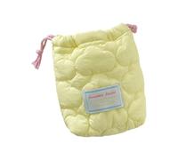 Kulturbeutel, gesteppt, Make-up, Kordelzug, Kosmetikkamera-Aufbewahrung, schönes Pinseletui für Damen und Mädchen, Kulturbeutel, gestepptes Make-up, Kordelzug, Kamera-Aufbewahrung, Gelbe Wolken, Mass