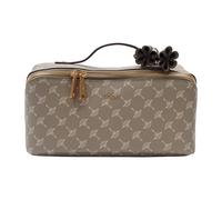 Kulturbeutel JOOP "cortina 1.0 zea washbag shz", Damen, Gr. B/H/T: 27cm x 12,5cm x 12,5cm, grau (tuffet), Kunstleder, Taschen Kulturbeutel, Damen Washbag, Kosmetiktasche mit Reißverschluss und extra T