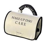 Kulturbeutel - Kulturbeutel für Reisen, tragbare Make-up-Tragetasche, abnehmbare Kosmetiktasche, Make-up-Organizer, wiederverwendbar, faltbar, 4-in-1-Kosmetik-Reisetasche, Kosmetiktasche, schwarz