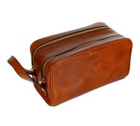 Kulturbeutel Leder Herren - Kosmetikbeutel - Waschtasche für Männer - 100% Echtleder - Hochwertige Kosmetiktasche Mann - Time Resistance